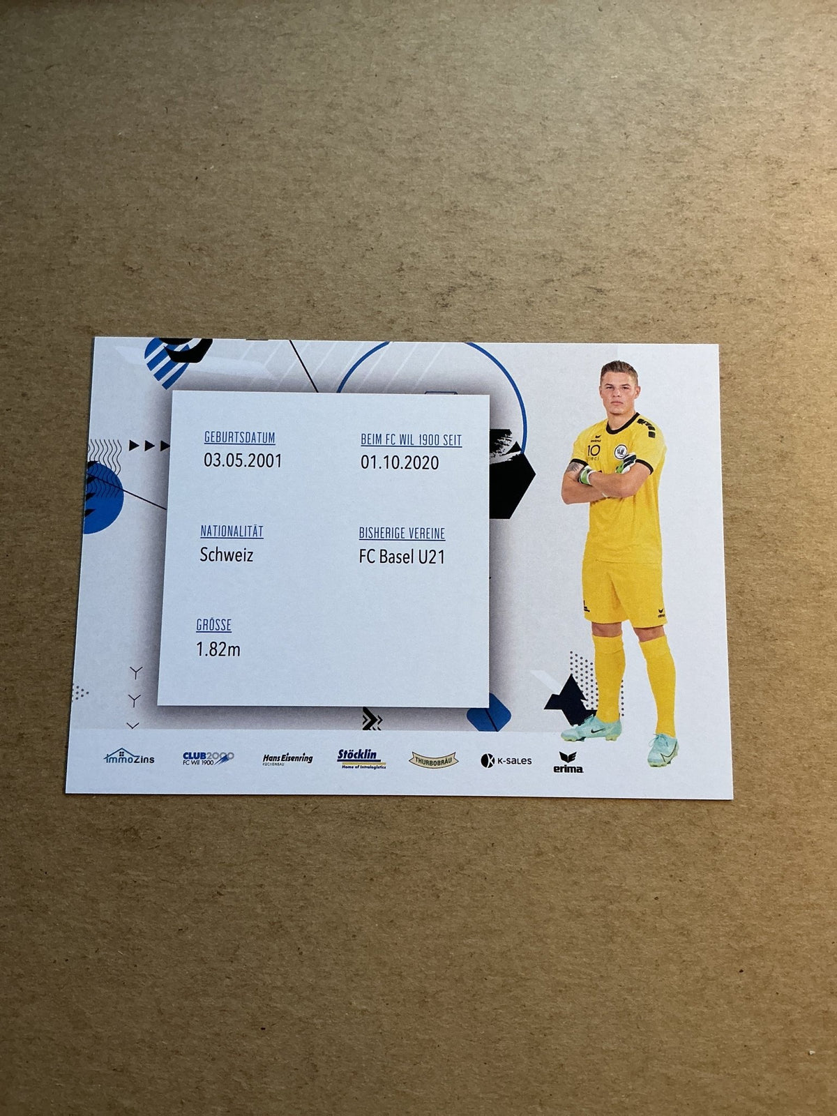 Nils de Mol, Switzerland 🇨🇠FC Wil 2021/22 hand signed - Autographs-World