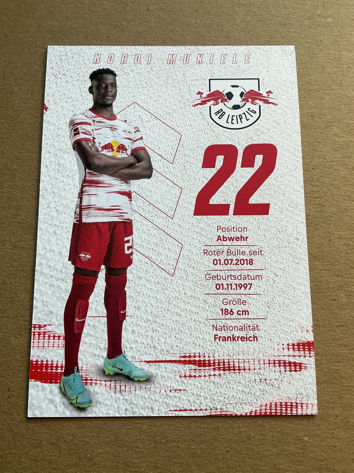 Nordi Mukiele, France 🇫🇷 RB Leipzig 2021/22 hand signed - Autographs-World