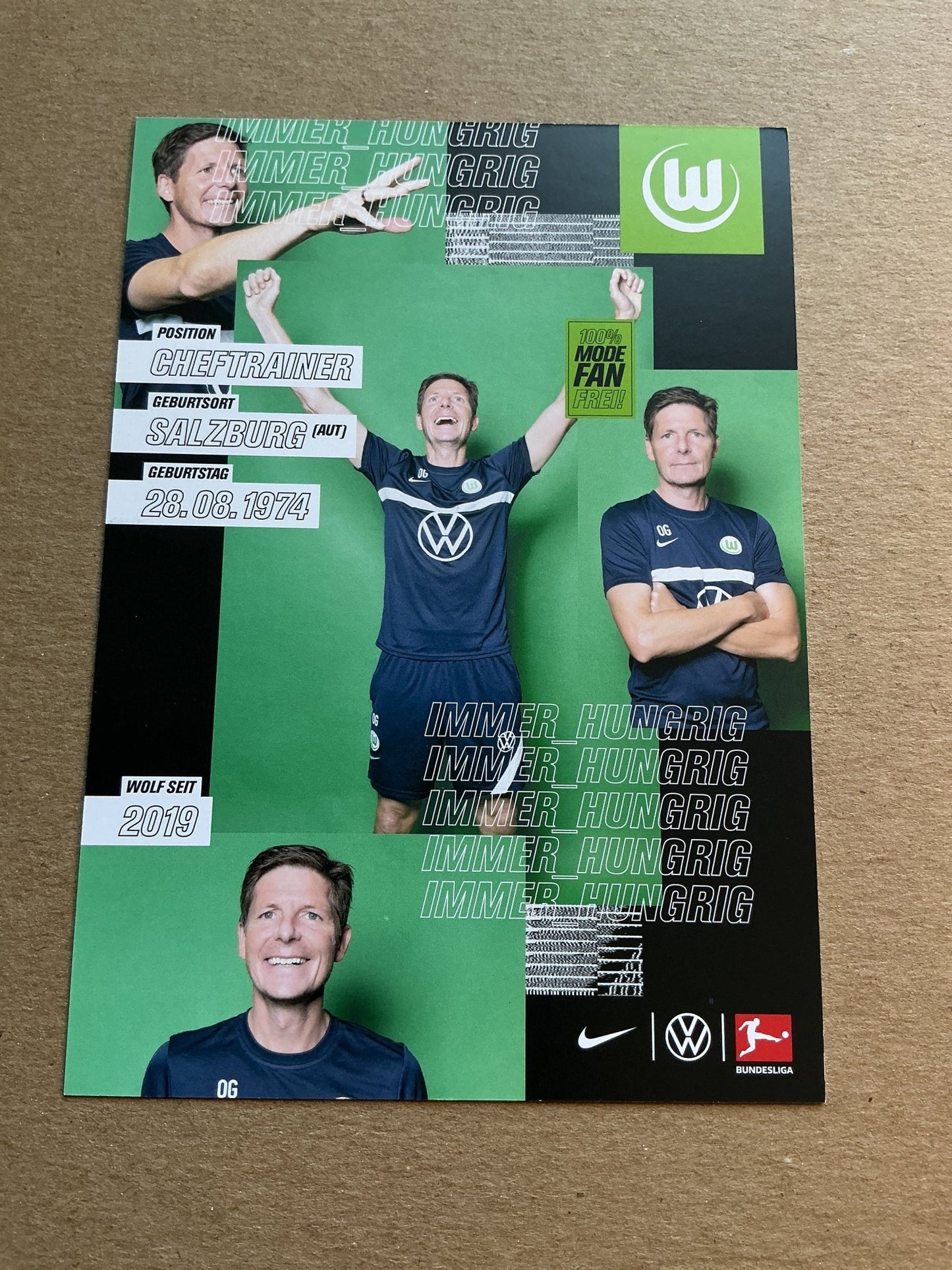 Oliver Glasner, Austria 🇦🇹 VfL Wolfsburg 2020/21 hand signed - Autographs-World
