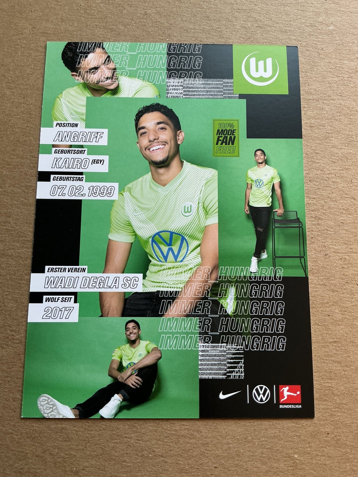 Omar Marmoush, Egypt 🇪🇬 VfL Wolfsburg 2020/21 hand signed - Autographs-World