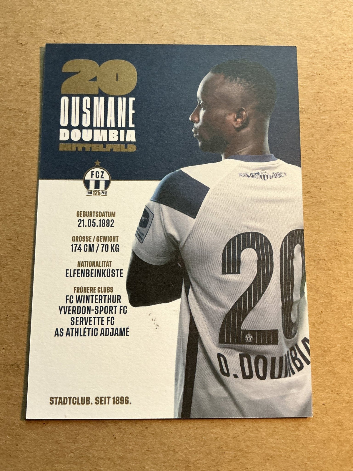 Ousmane Doumbia, Ivory Coast 🇨🇮 FC Zürich 2021/22 hand signed - Autographs-World