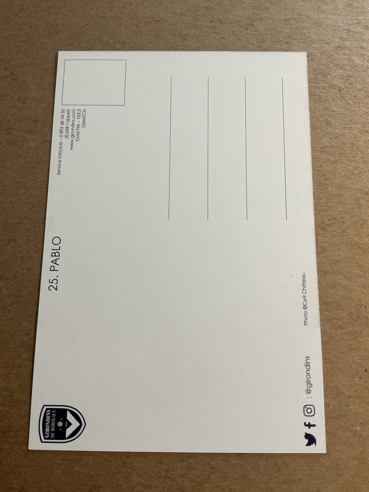 Pablo, Brazil 🇧🇷 Girondins Bordeaux 2018/19 hand signed - Autographs-World