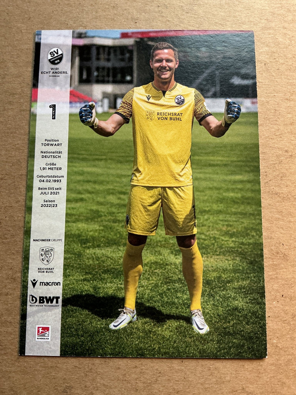 Patrick Drewes, Germany 🇩🇪 SV Sandhausen 2022/23 hand signed - Autographs-World