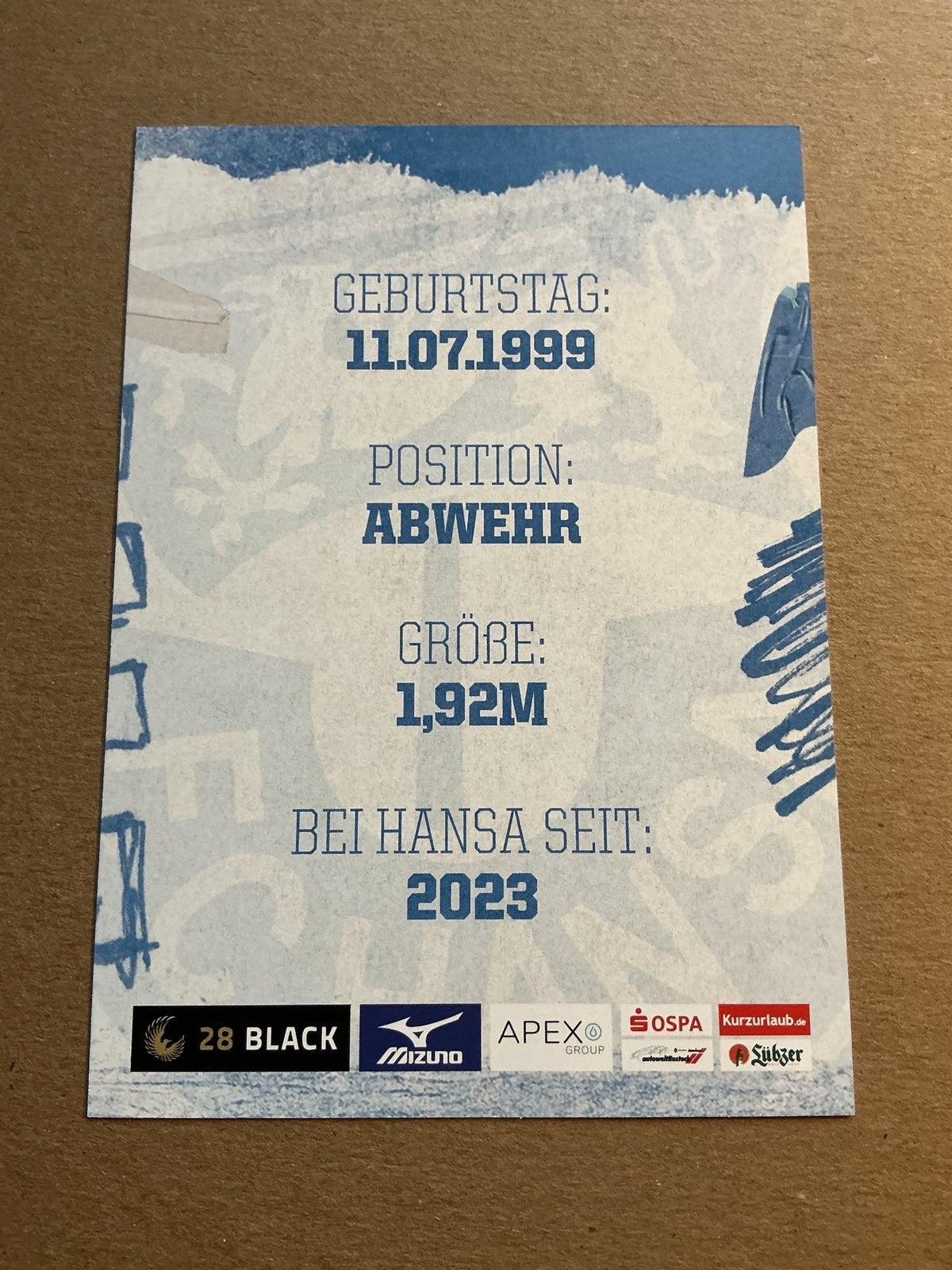 Patrick Nkoa, Cameroon 🇨🇲 Hansa Rostock 2023/24 hand signed - Autographs-World