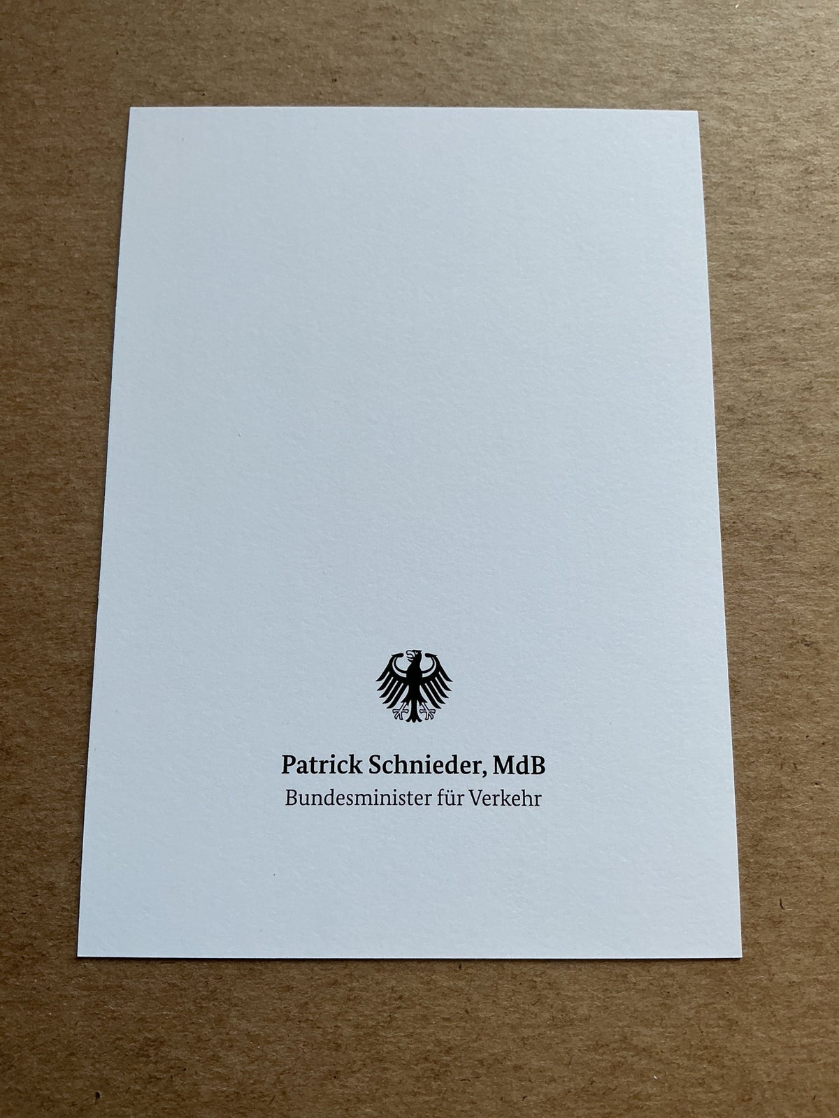 Patrick Schnieder, Germany 🇩🇪 Minister of Transport 2025 hand signed - Autographs-World