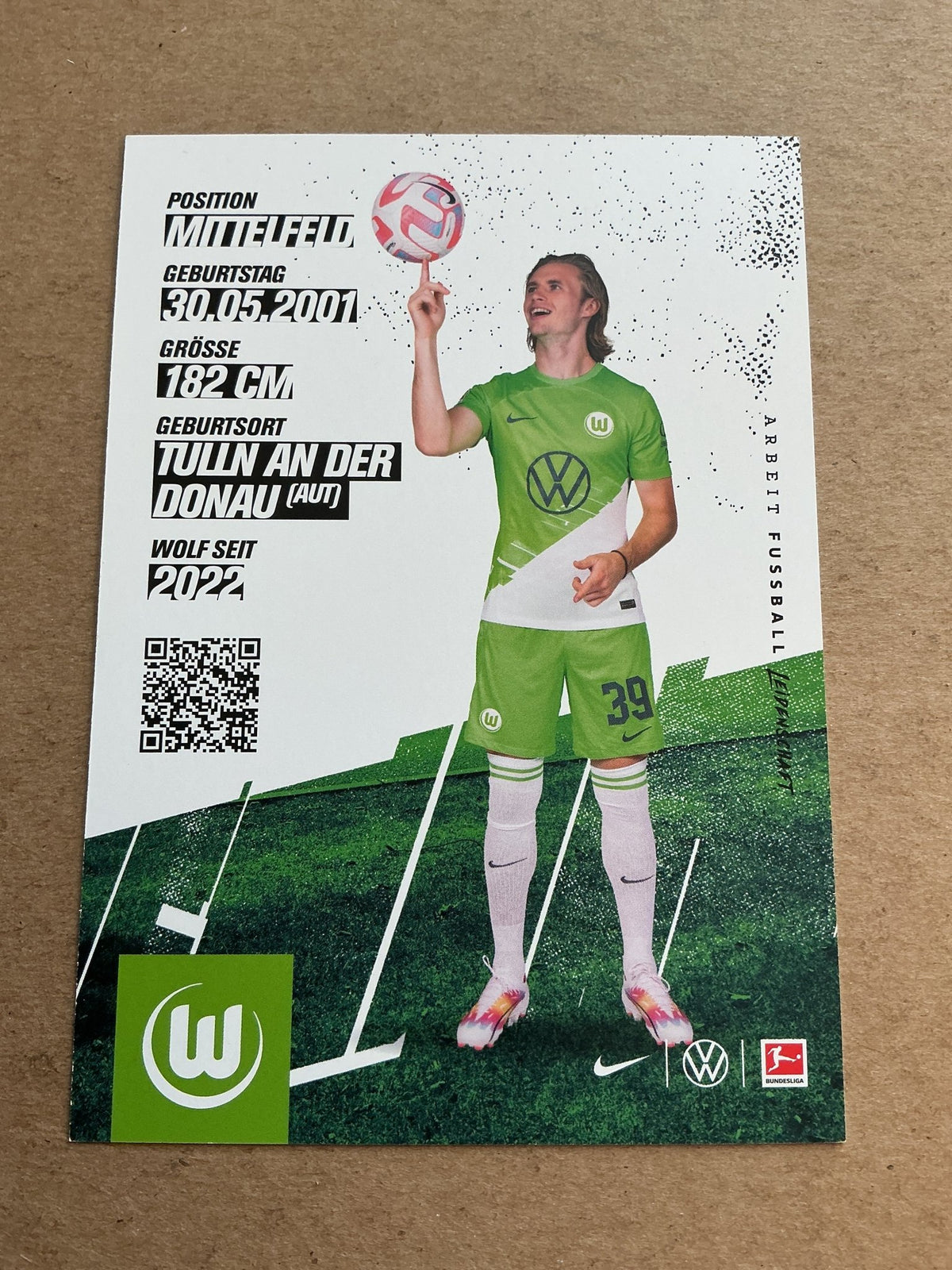 Patrick Wimmer, Austria 🇦🇹 VfL Wolfsburg 2023/24 hand signed - Autographs-World