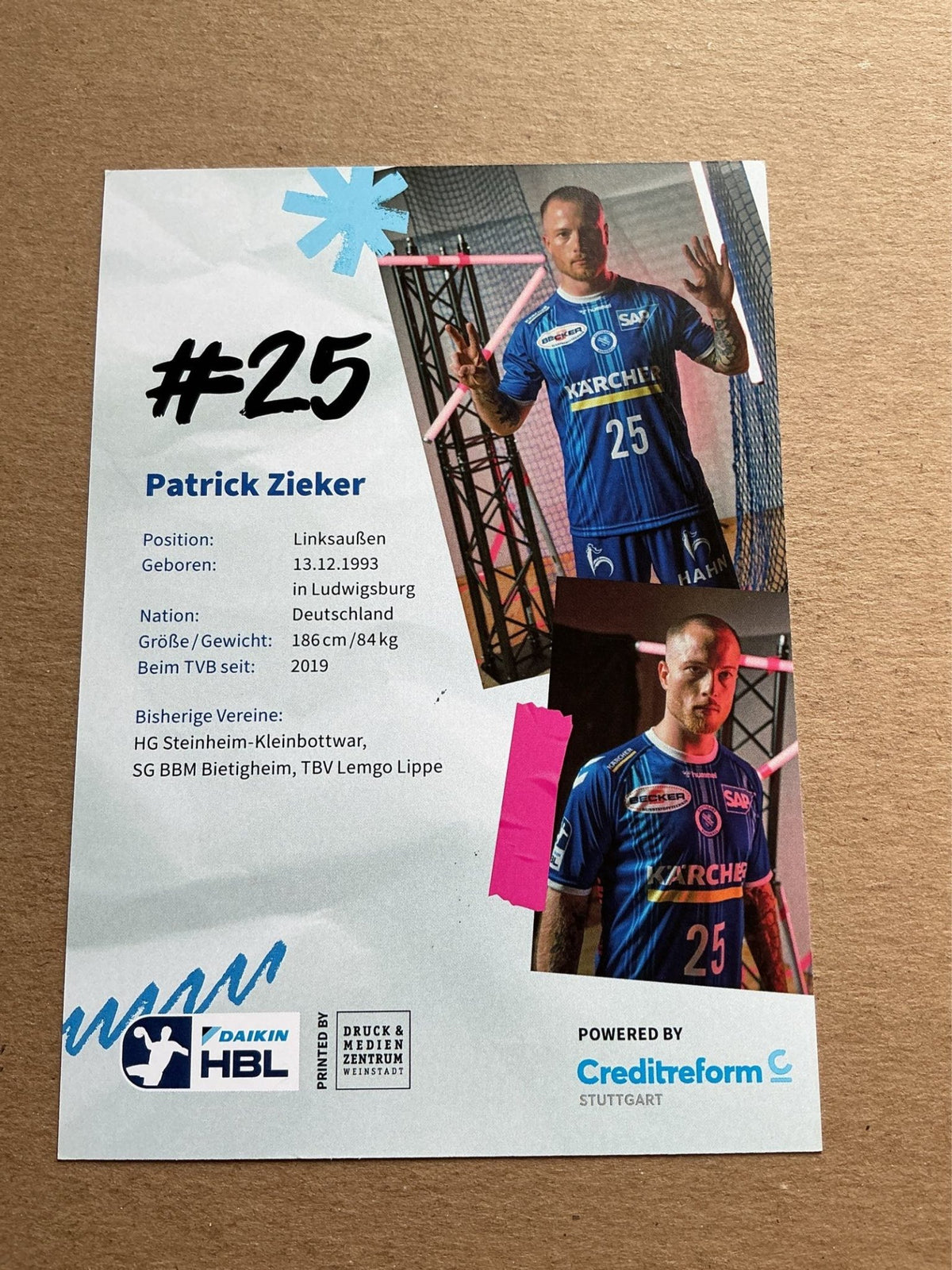 Patrick Zieker, Germany 🇩🇪 TVB 1898 Stuttgart 2024/25 hand signed - Autographs-World