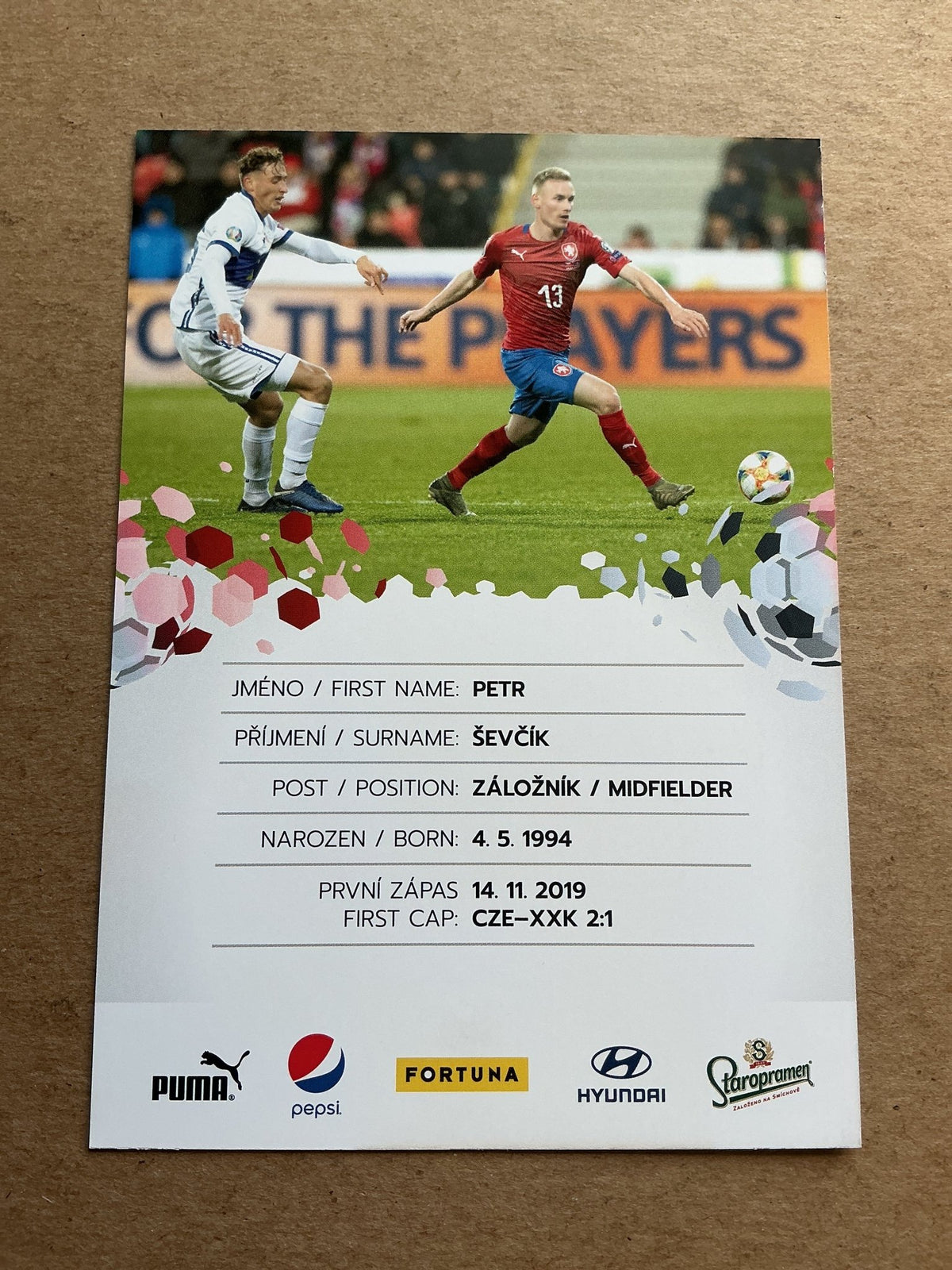 Petr Ševčík, Czech Republic 🇨🇿 UEFA Euro Cup 2020 hand signed - Autographs-World