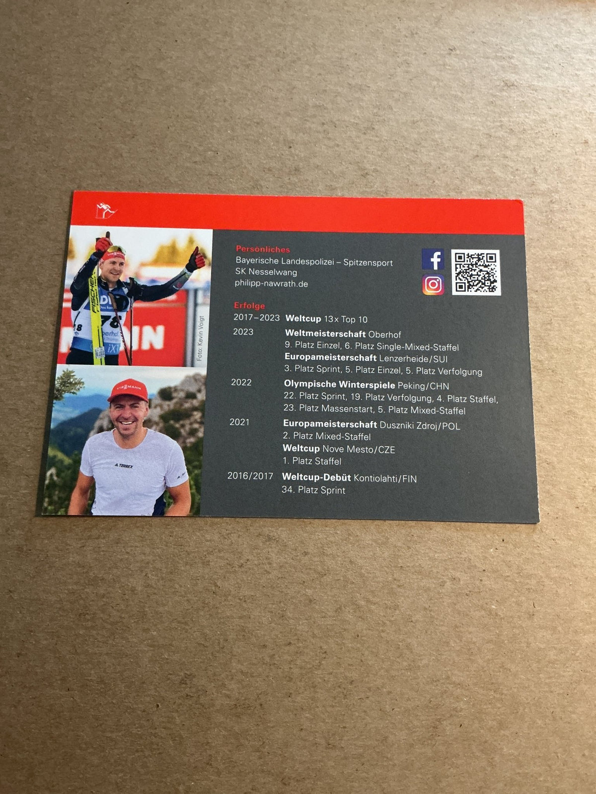 Philipp Nawrath, Germany 🇩🇪 Biathlon Winter Sports 2024/25 hand signed - Autographs-World