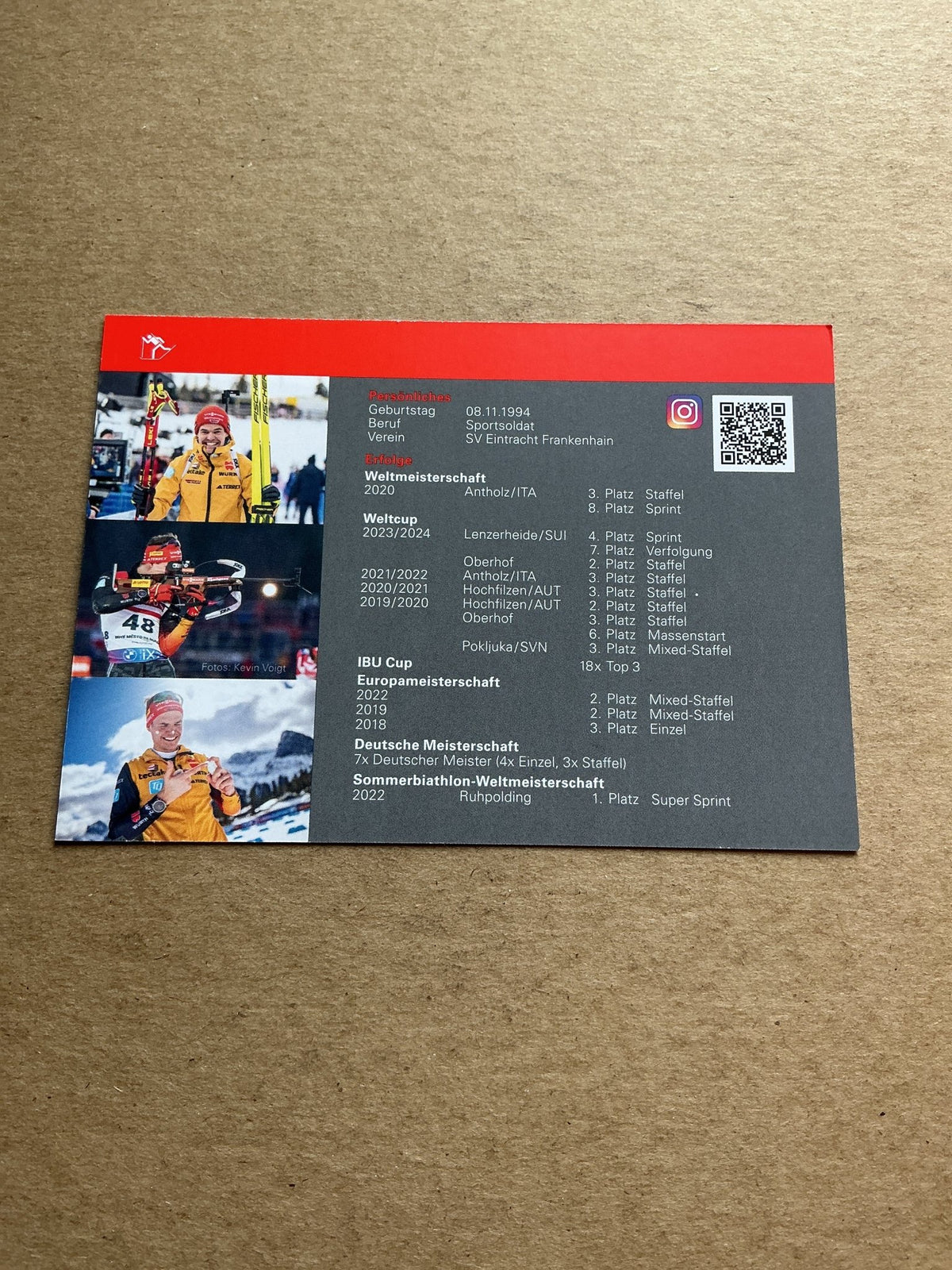 Phillip Horn, Germany 🇩🇪 Biathlon Winter Sports 2024/25 hand signed - Autographs-World
