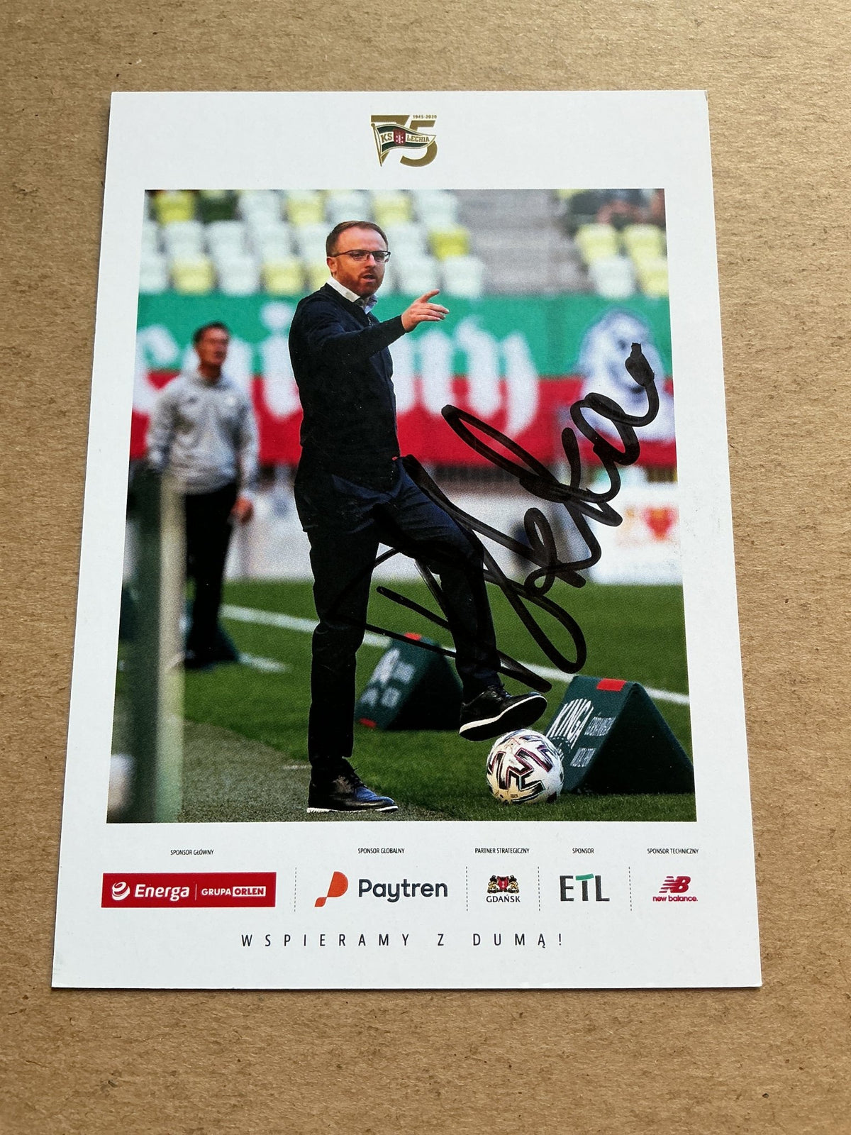 Piotr Stokowiec, Poland π΅π± Lechia Gdansk 2020/21 hand signed - Autographs-World
