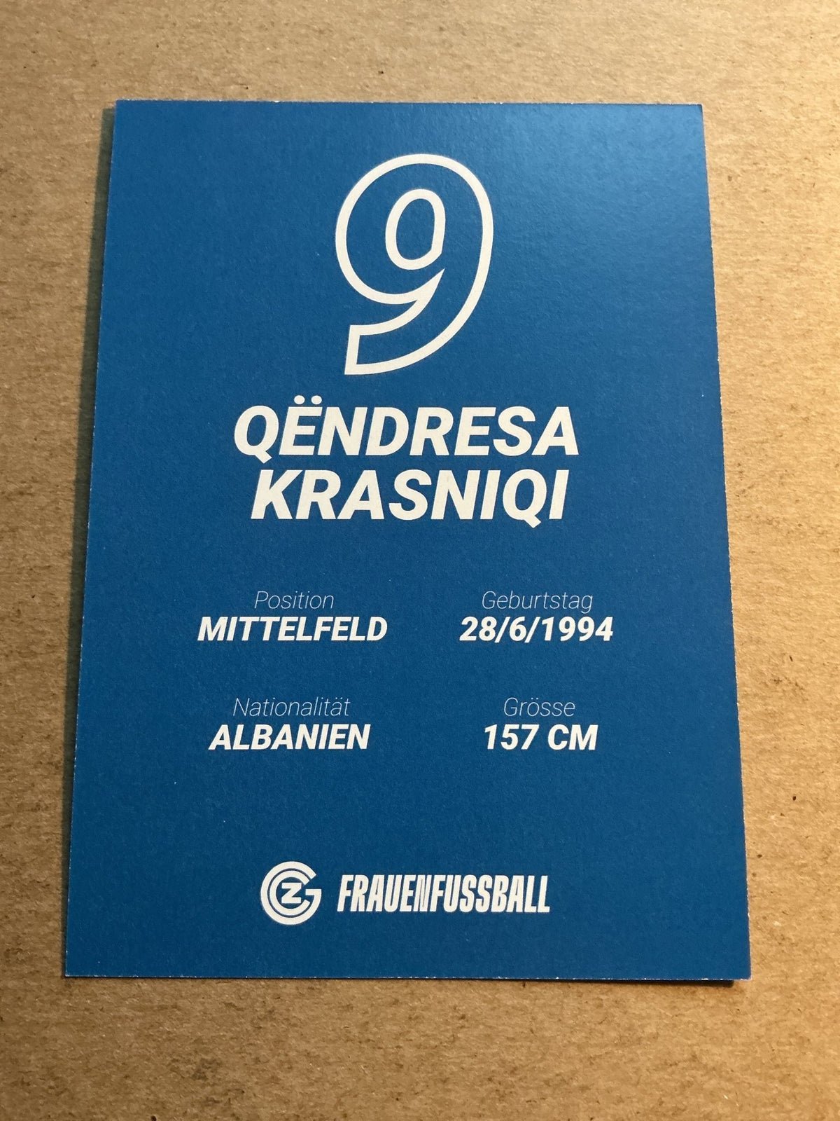 Qëndresa Krasniqi, Albania 🇦🇱 Grasshopper Club Zürich 2025/26 hand signed - Autographs-World
