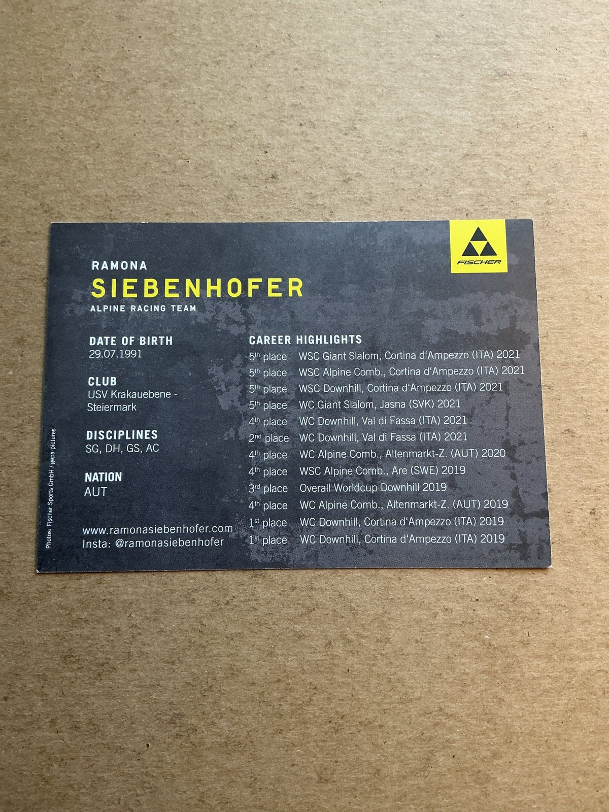 Ramona Siebenhofer, Austria 🇦🇹 Alpine Winter 2022/23 hand signed - Autographs-World