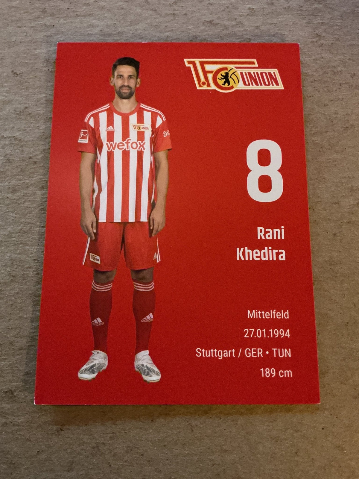 Rani Khedira, Germany 🇩🇪 1.FC Union Berlin 2022/23 hand signed - Autographs-World