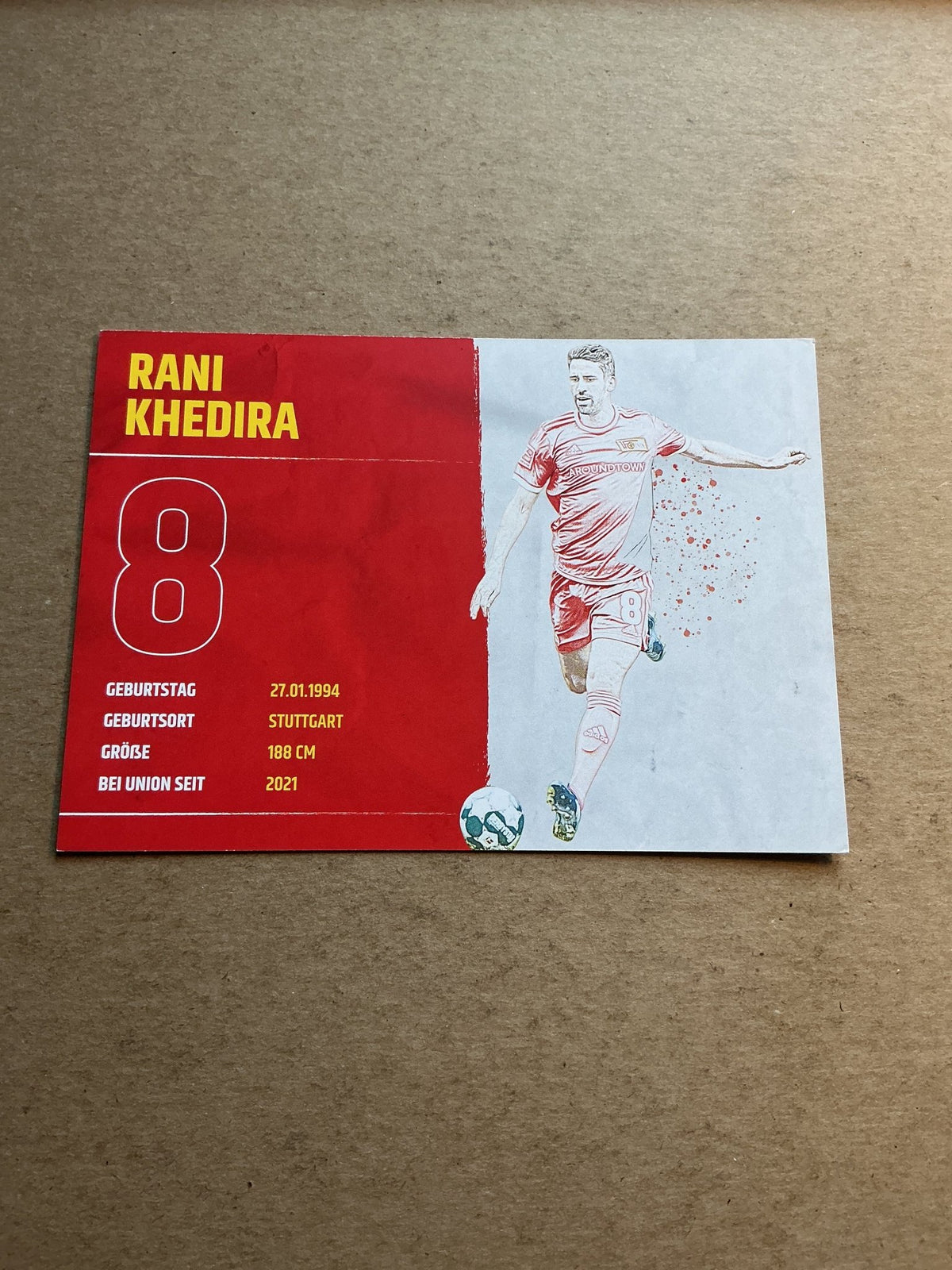 Rani Khedira, Tunisia 🇹🇳 1.FC Union Berlin 2021/22 hand signed - Autographs-World