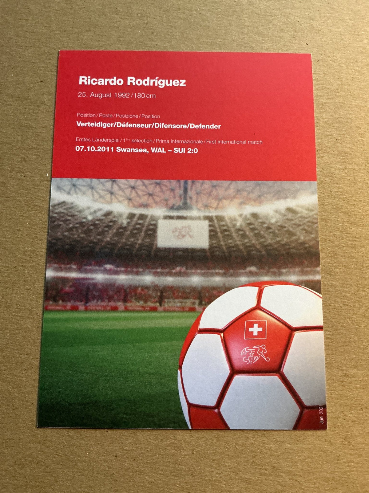 Ricardo Rodriguez, Switzerland π¨π 2021 hand signed - Autographs-World