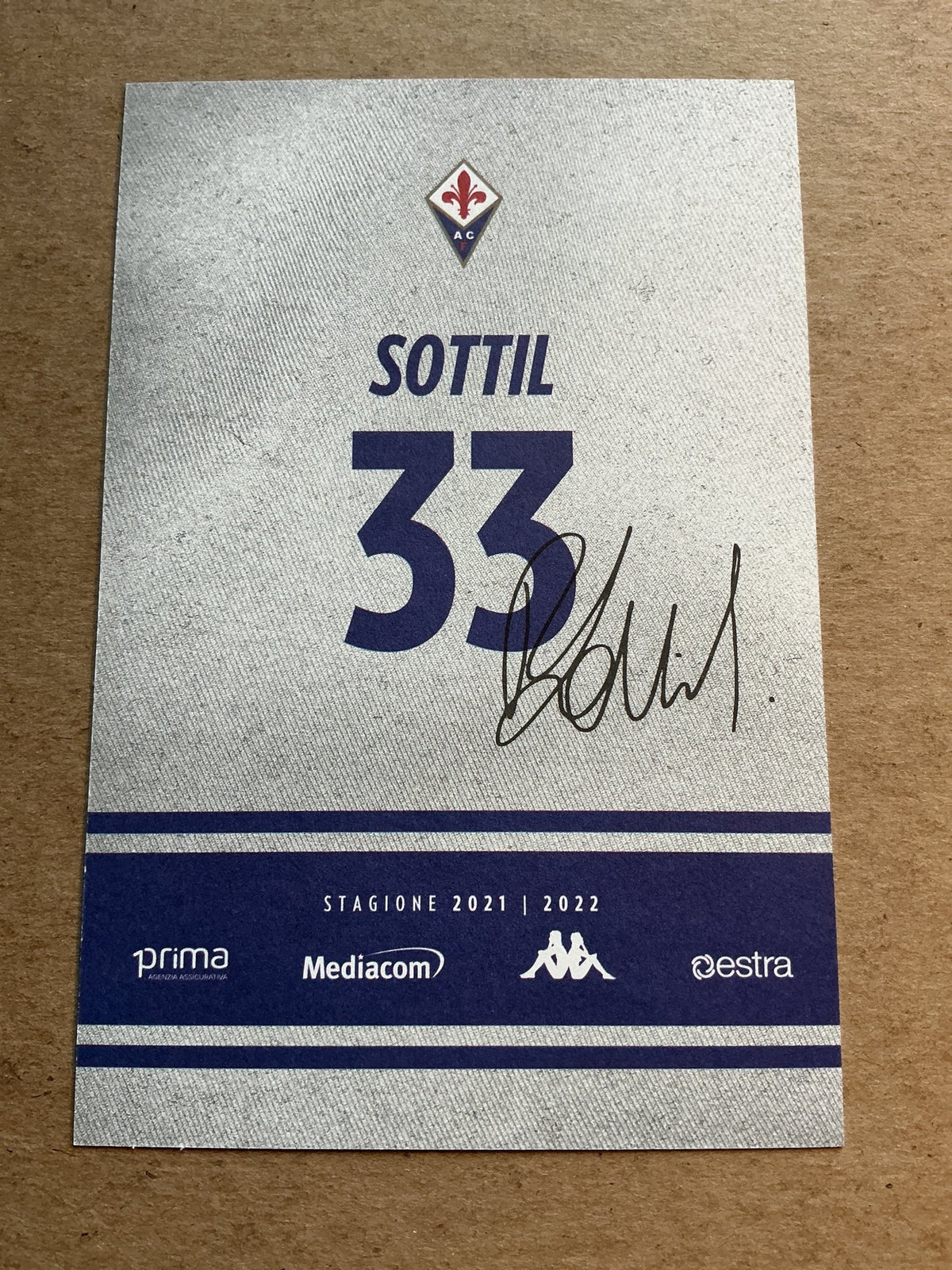 Riccardo Sottil, Italy 🇮🇹 ACF Fiorentina 2021/22 hand signed - Autographs-World