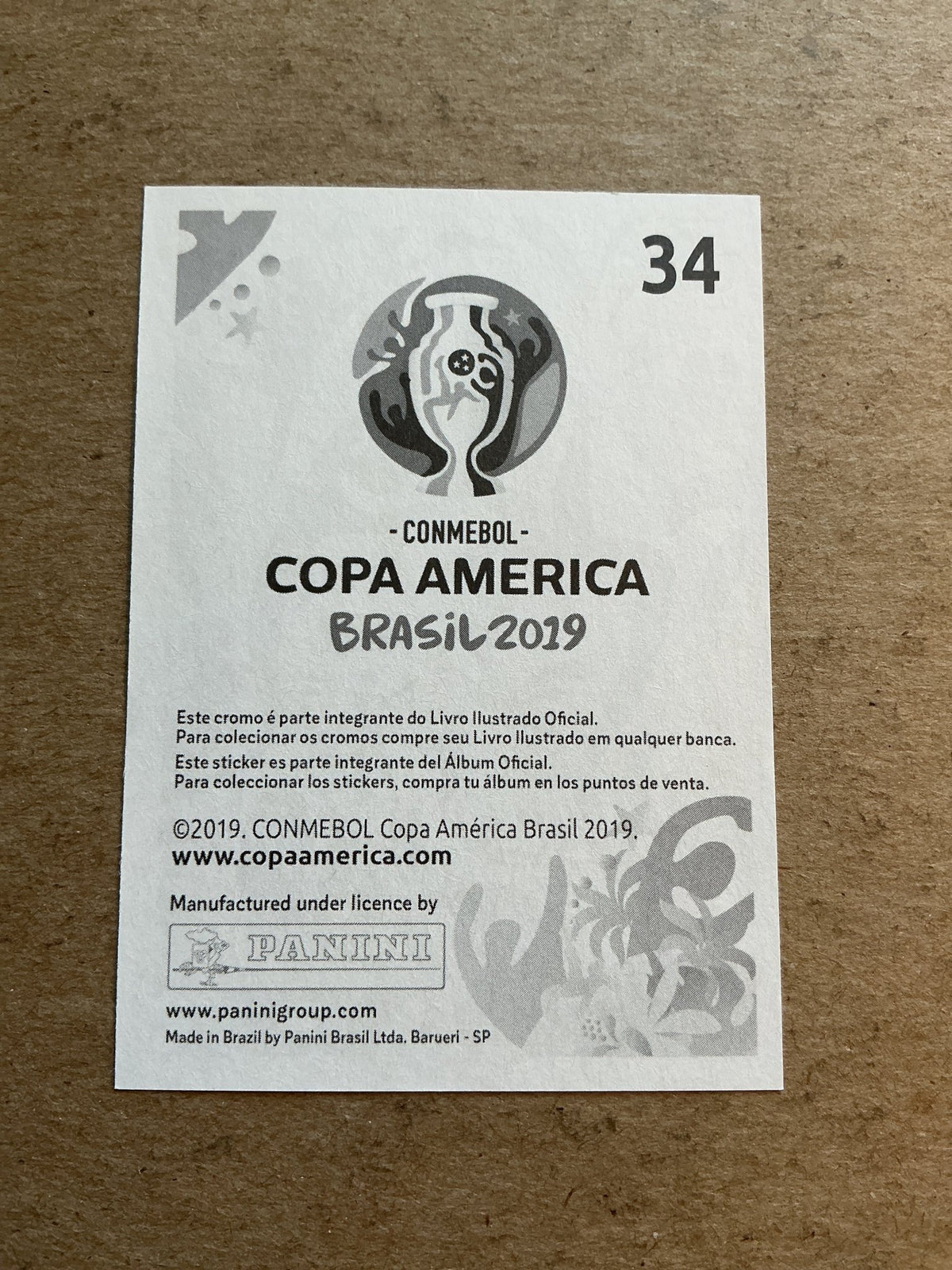 Richarlison, Brazil 🇧🇷 Copa America 2019 Panini hand signed - Autographs-World
