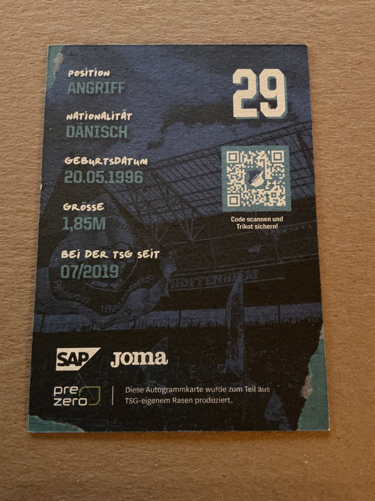 Robert Skov, Denmark 🇩🇰 TSG 1899 Hoffenheim 2022/23 hand signed - Autographs-World