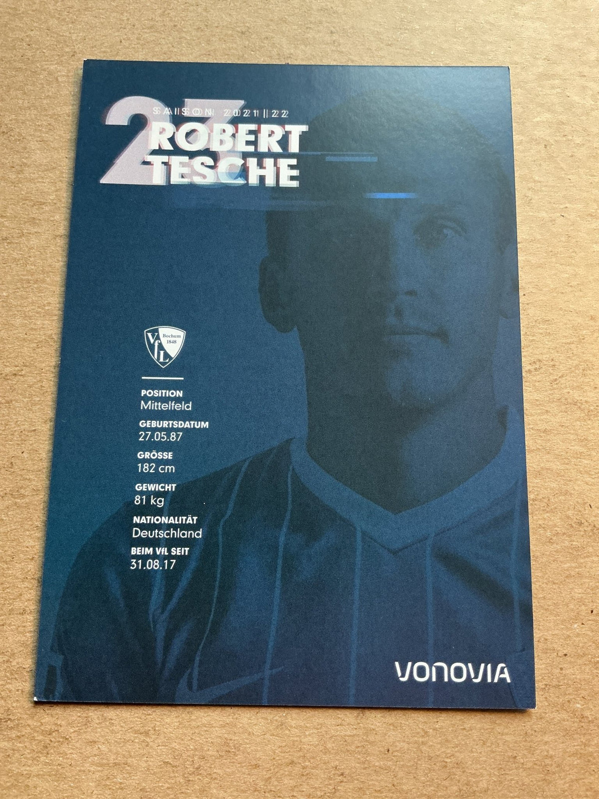 Robert Tesche, Germany 🇩🇪 VfL Bochum 2021/22 hand signed - Autographs-World