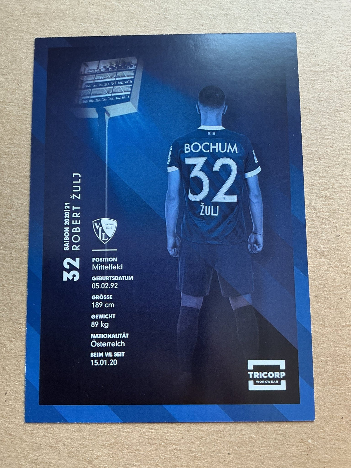 Robert Žulj, Austria 🇦🇹 VfL Bochum 2020/21 hand signed - Autographs-World