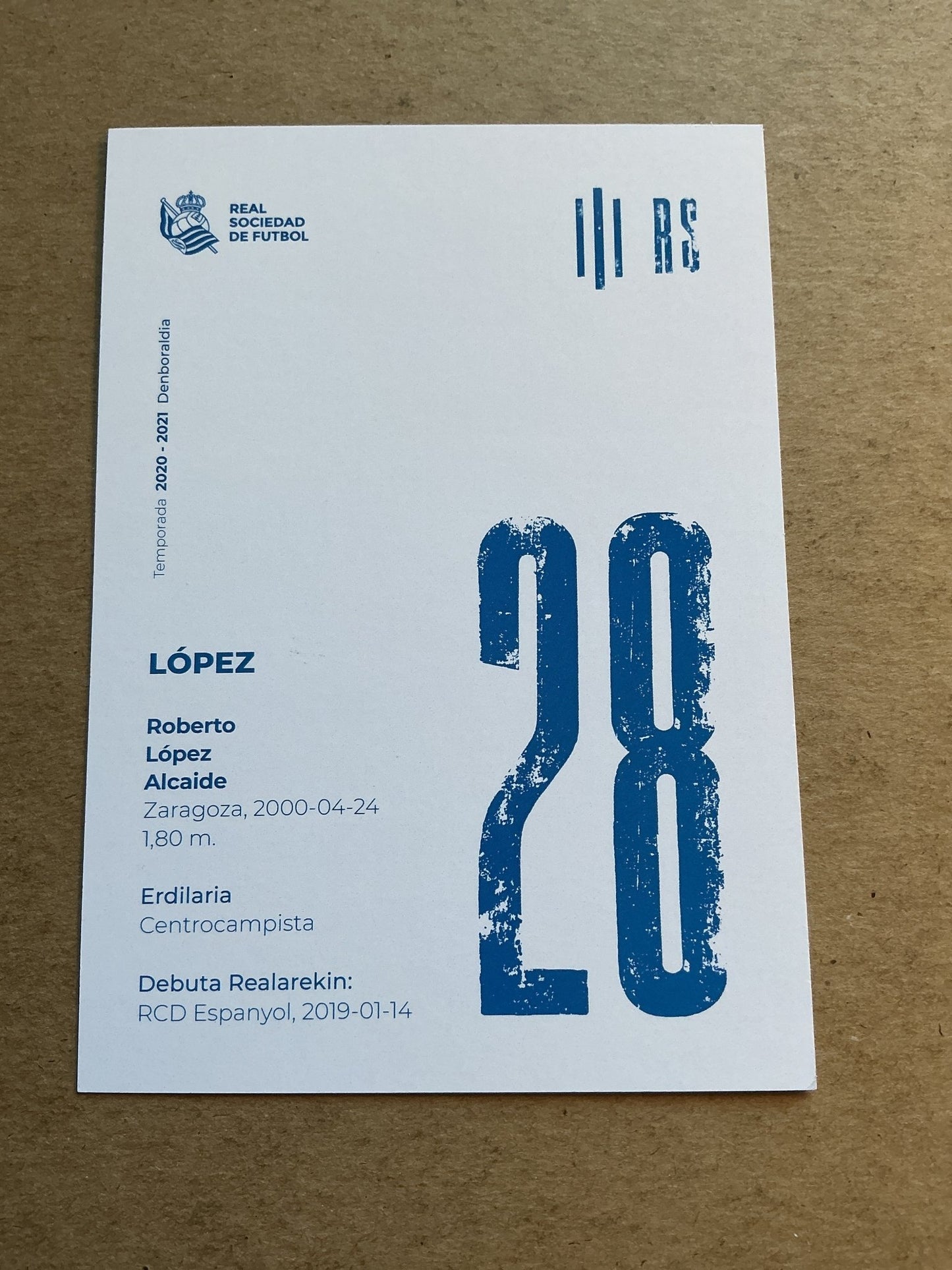 Roberto López, Spain 🇪🇸 Real Sociedad 2020/21 hand signed - Autographs-World