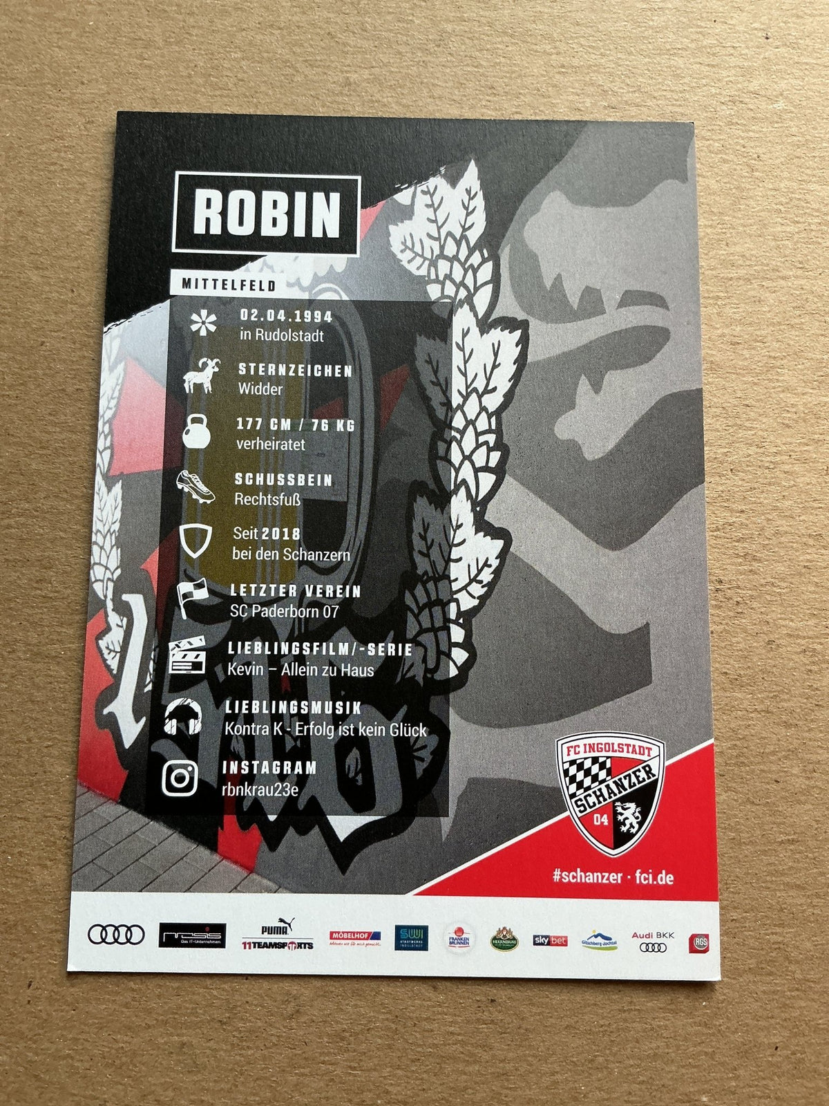Robin Krauße, Germany 🇩🇪 FC Ingolstadt 04 2020/21 hand signed - Autographs-World