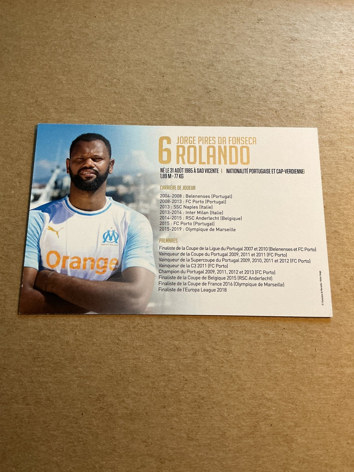 Rolando, Portugal 🇵🇹 Olympique Marseille 2018/19 hand signed - Autographs-World