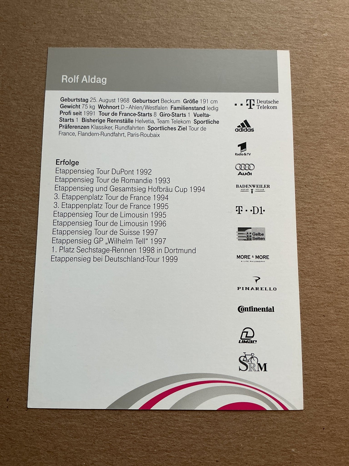 Rolf Aldag, Germany 🇩🇪 Cycling Summer Olympics hand signed - Autographs-World
