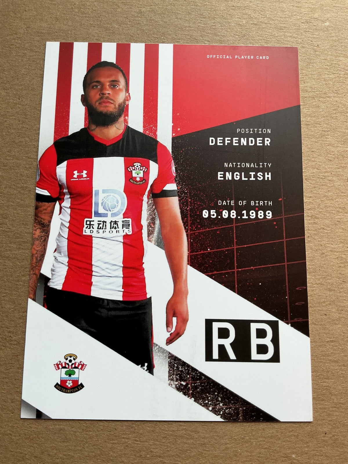 Ryan Bertrand, England 🏴 Southampton FC 2019/20 hand signed - Autographs-World