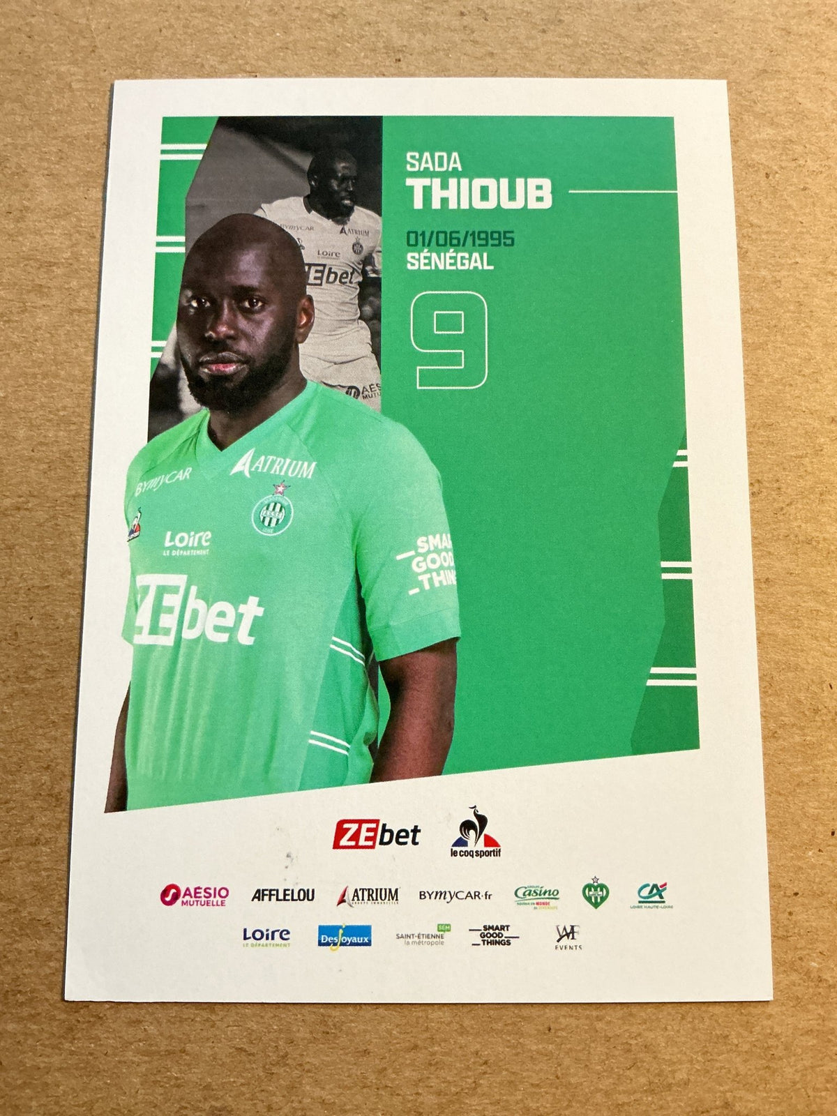 Sada Thioub, Senegal 🇸🇳 AS Saint-Étienne 2021/22 hand signed - Autographs-World