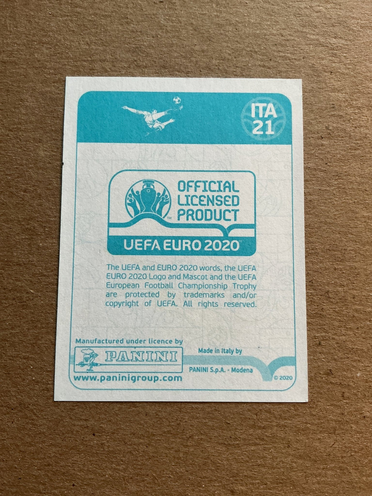 Sandro Tonali, Italy 🇮🇹 UEFA Euro 2020 Panini hand signed - Autographs-World