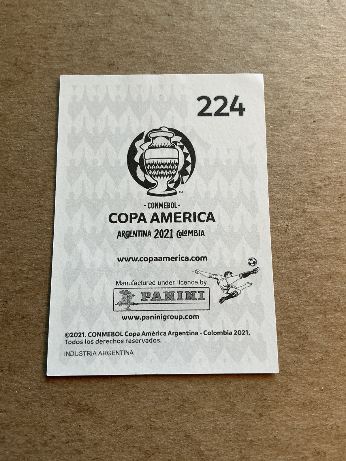 Santiago Arias, Colombia 🇨🇴 Copa America 2021 Panini hand signed - Autographs-World