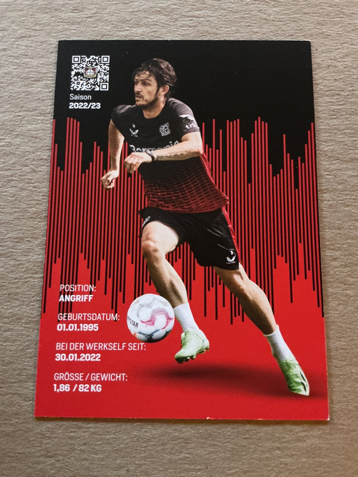 Sardar Azmoun, Iran 🇮🇷 Bayer 04 Leverkusen 2022/23 hand signed - Autographs-World