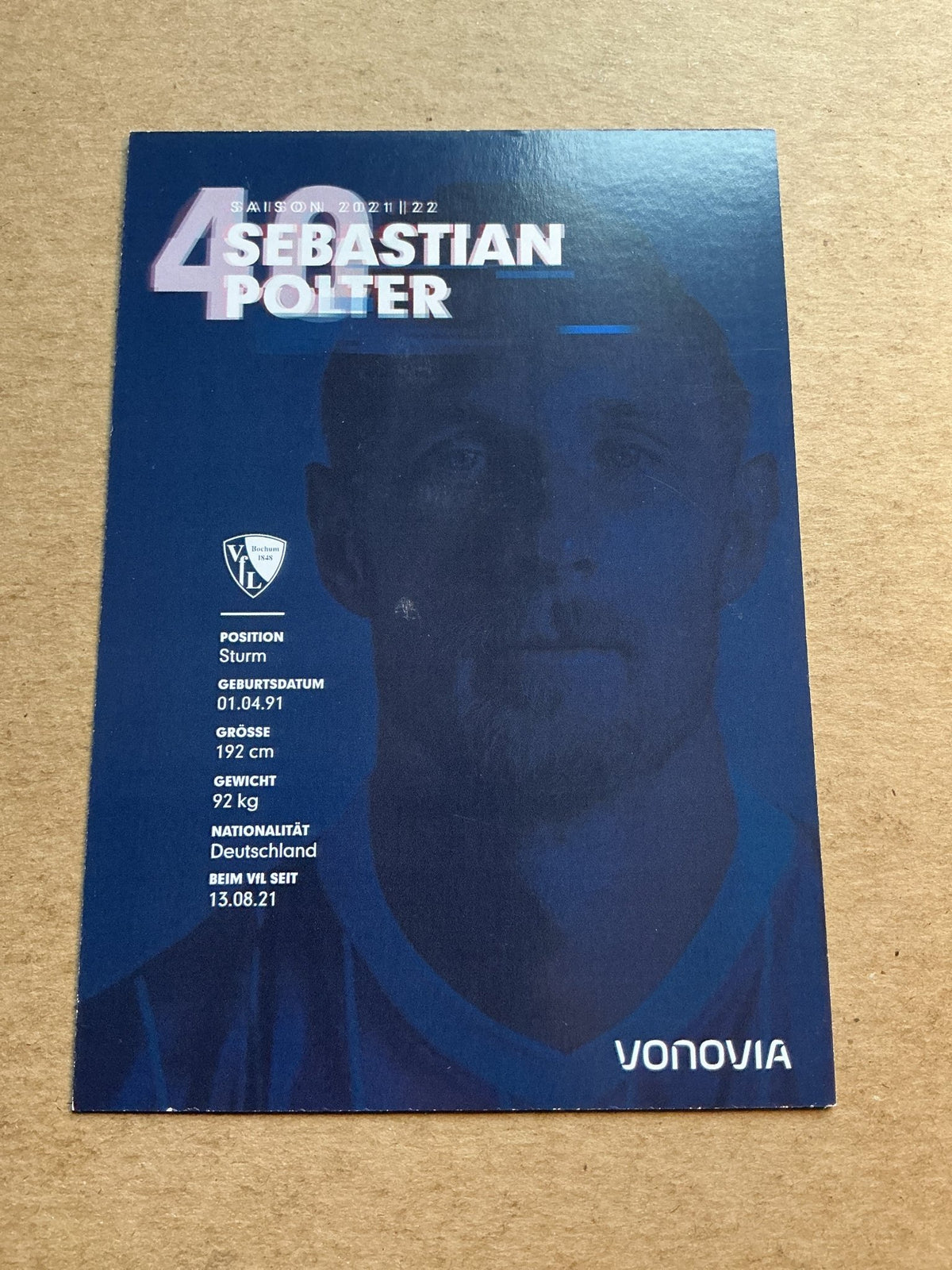 Sebastian Polter, Germany 🇩🇪 VfL Bochum 2021/22 hand signed - Autographs-World