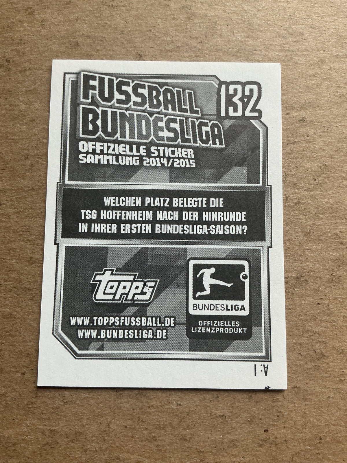 Sebastian Rudy, Germany 🇩🇪 TSG 1899 Hoffenheim 2014/15 Topps hand signed - Autographs-World