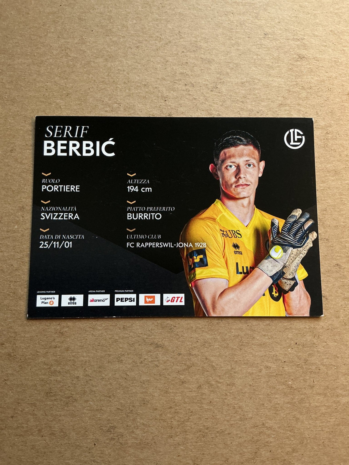 Serif Berbić, Switzerland 🇨🇭 HC Lugano 2025/26 hand signed - Autographs-World