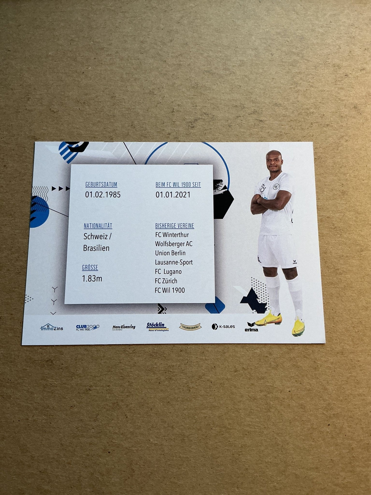 Silvio de Oliveira, Brazil π§π· FC Wil 2021/22 hand signed - Autographs-World