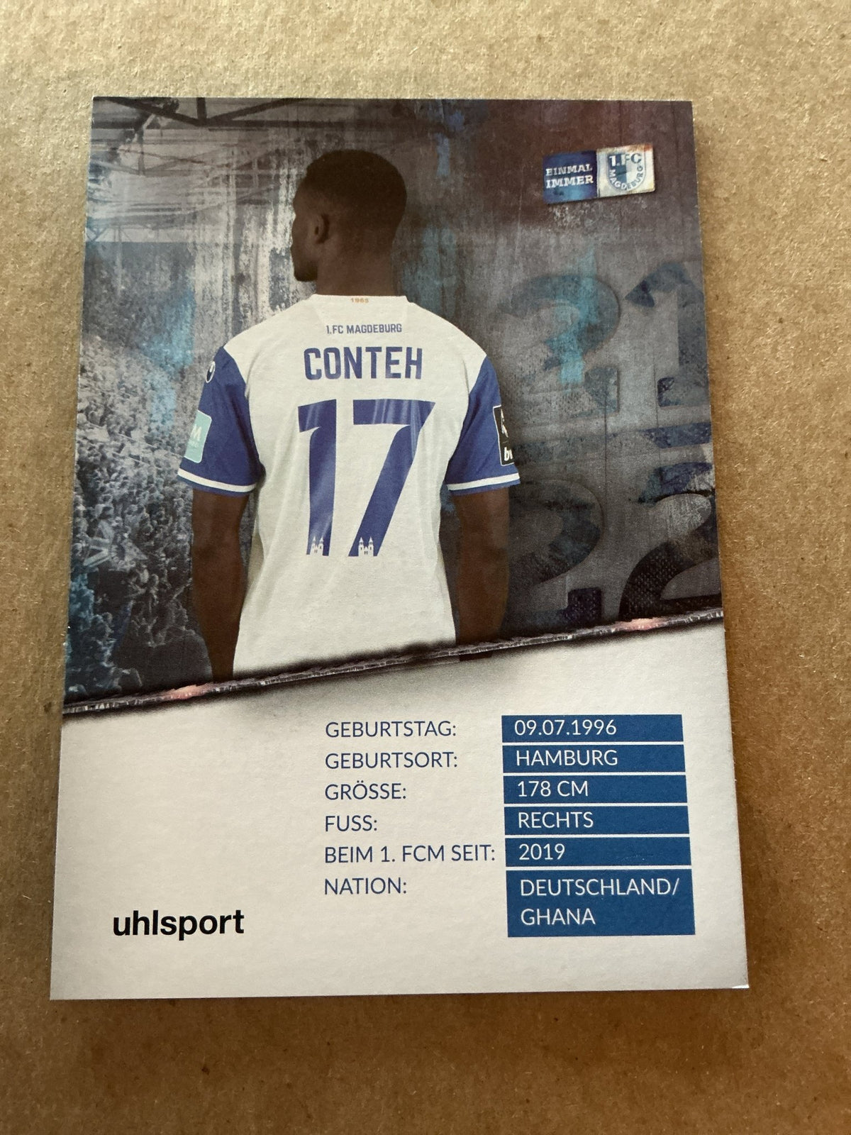 Sirlord Conteh, Germany 🇩🇪 1.FC Magdeburg 2021/22 hand signed - Autographs-World