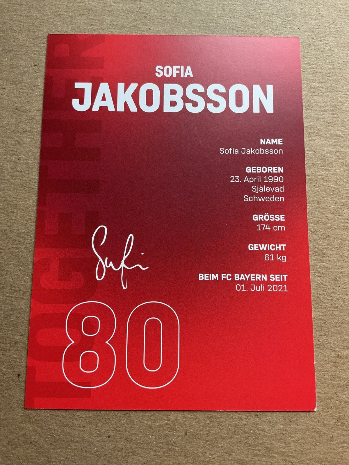 Sofia Jakobsson, Sweden 🇸🇪 FC Bayern München 2021/22 hand signed - Autographs-World