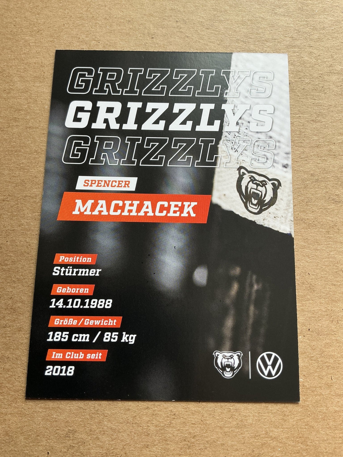 Spencer Machacek, Canada 🇨🇦 Grizzlys Wolfsburg 2024/25 hand signed - Autographs-World