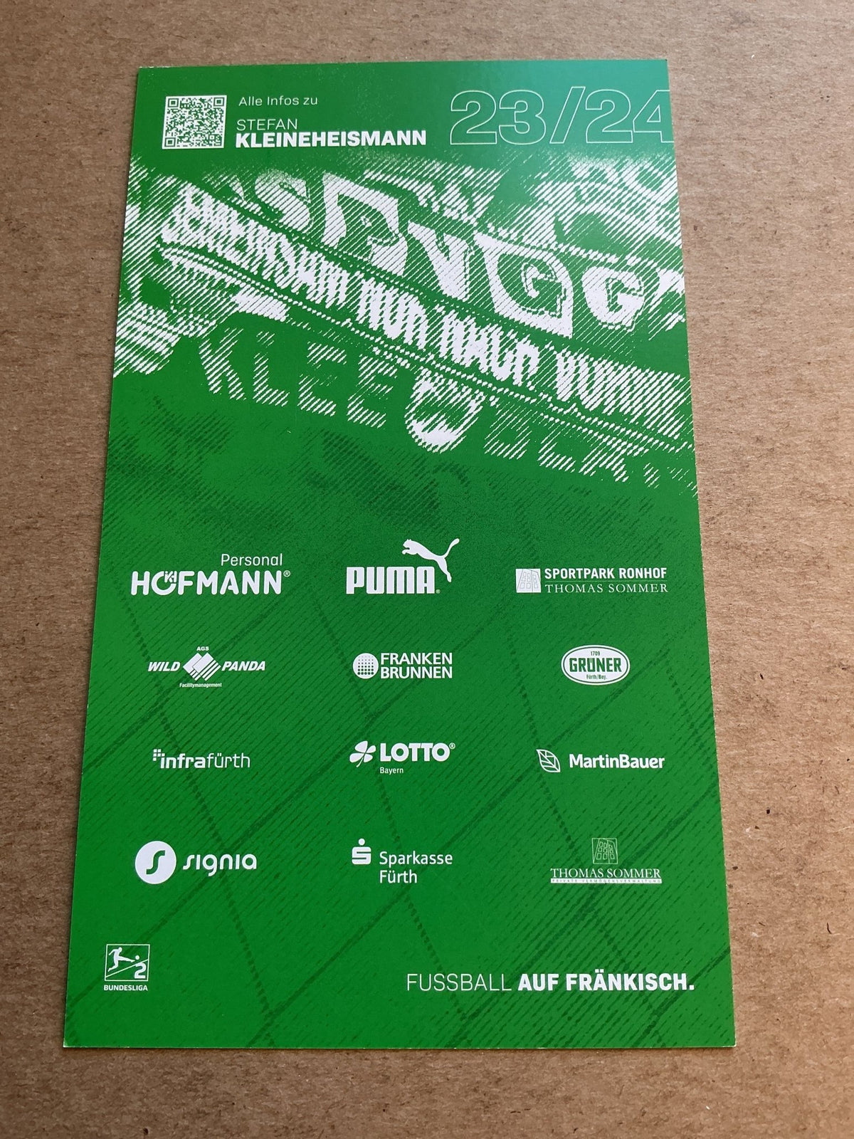 Stefan Kleineheismann, Germany 🇩🇪 SpVgg Greuther Fürth 2023/24 hand signed - Autographs-World
