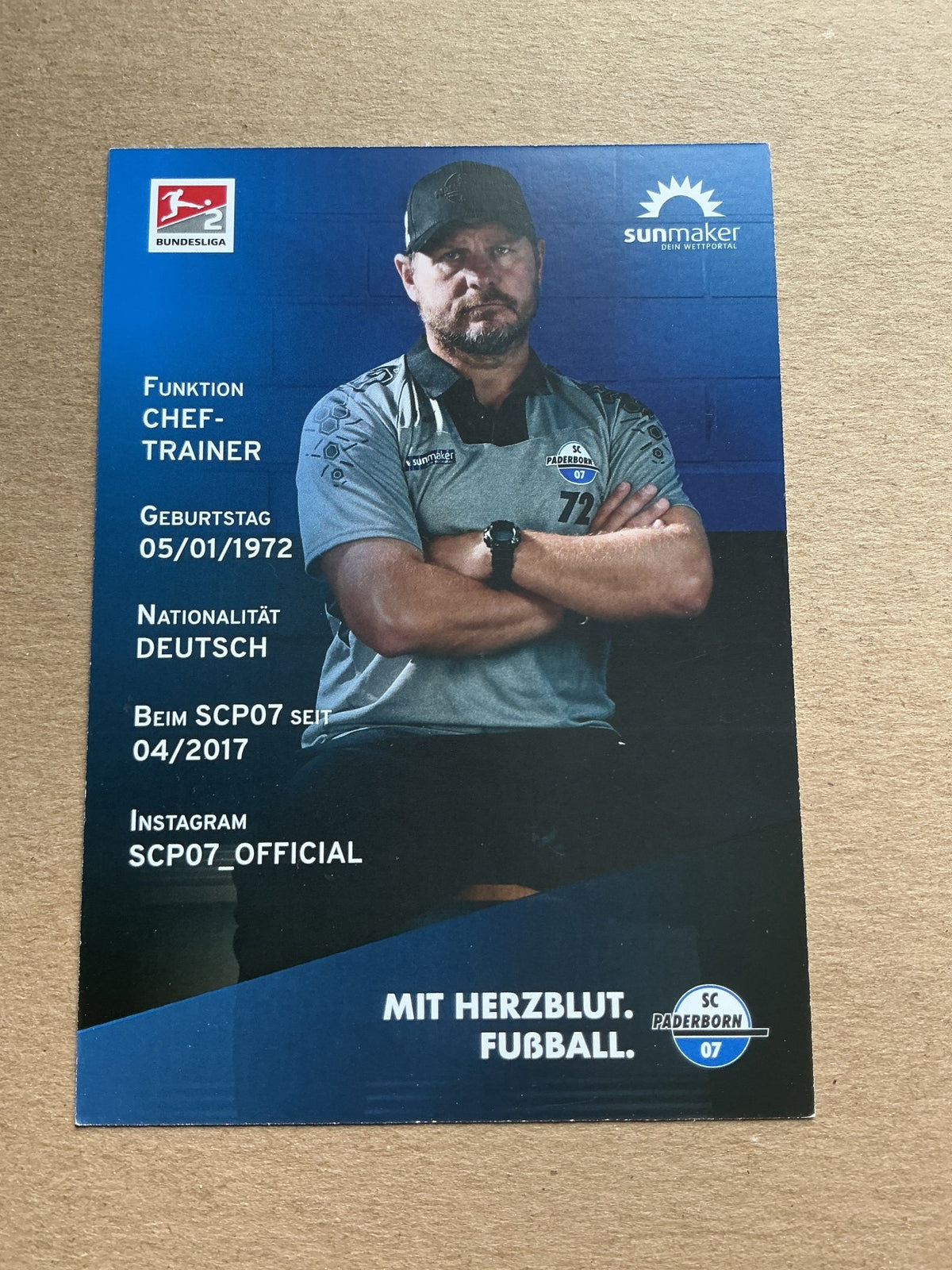 Steffen Baumgart, Germany 🇩🇪 SC Paderborn 07 2020/21 hand signed - Autographs-World