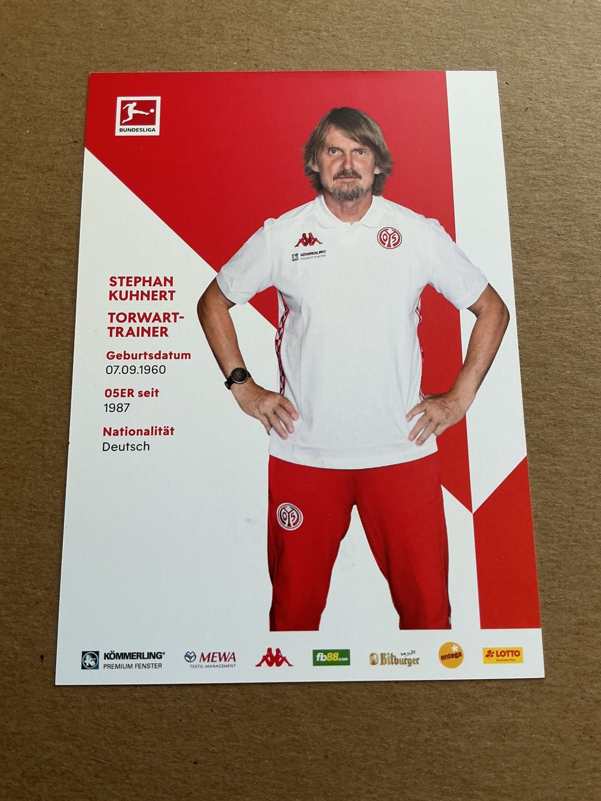 Stephan Kuhnert, Germany 🇩🇪 FSV Mainz 05 2021/22 hand signed - Autographs-World