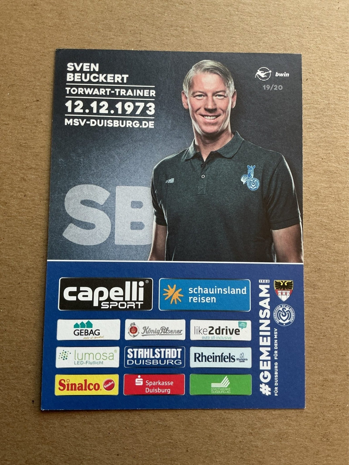Sven Beuckert, Germany 🇩🇪 MSV Duisburg 2019/20 hand signed - Autographs-World