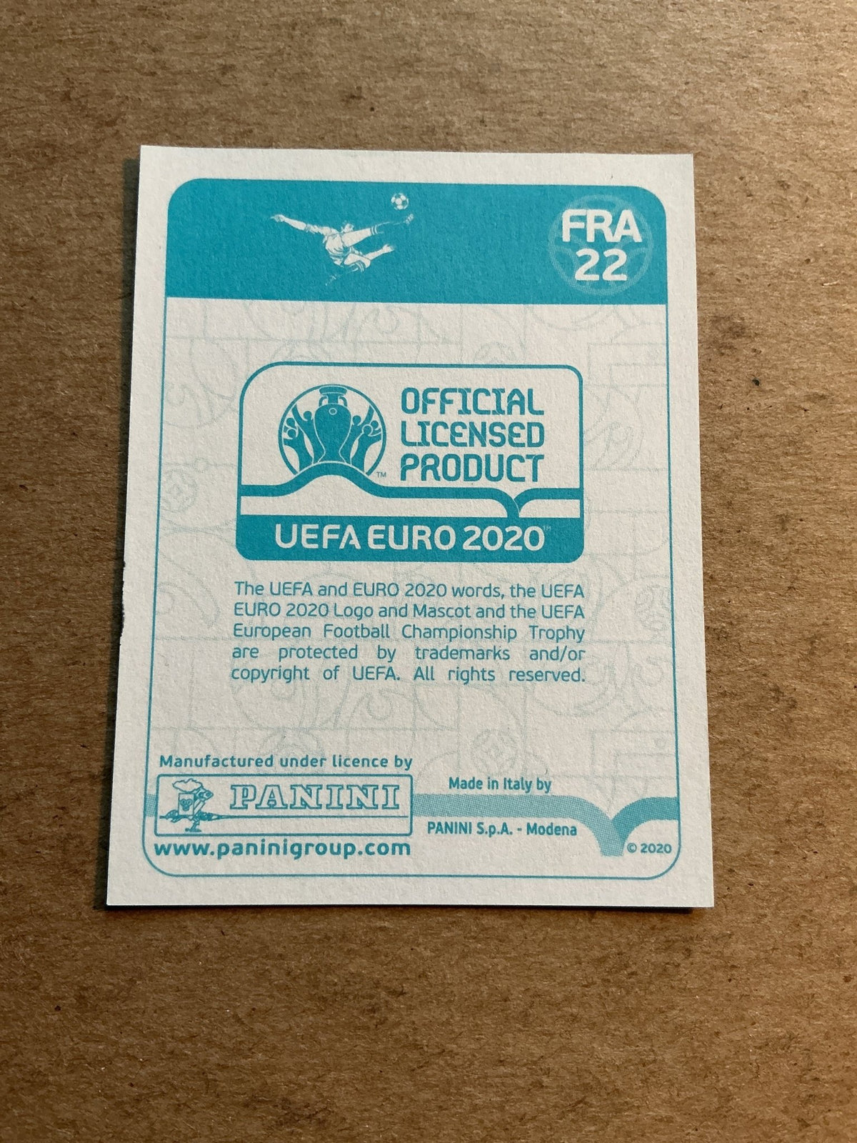 Thomas Lemar, France 🇫🇷 UEFA Euro 2020 Panini hand signed - Autographs-World