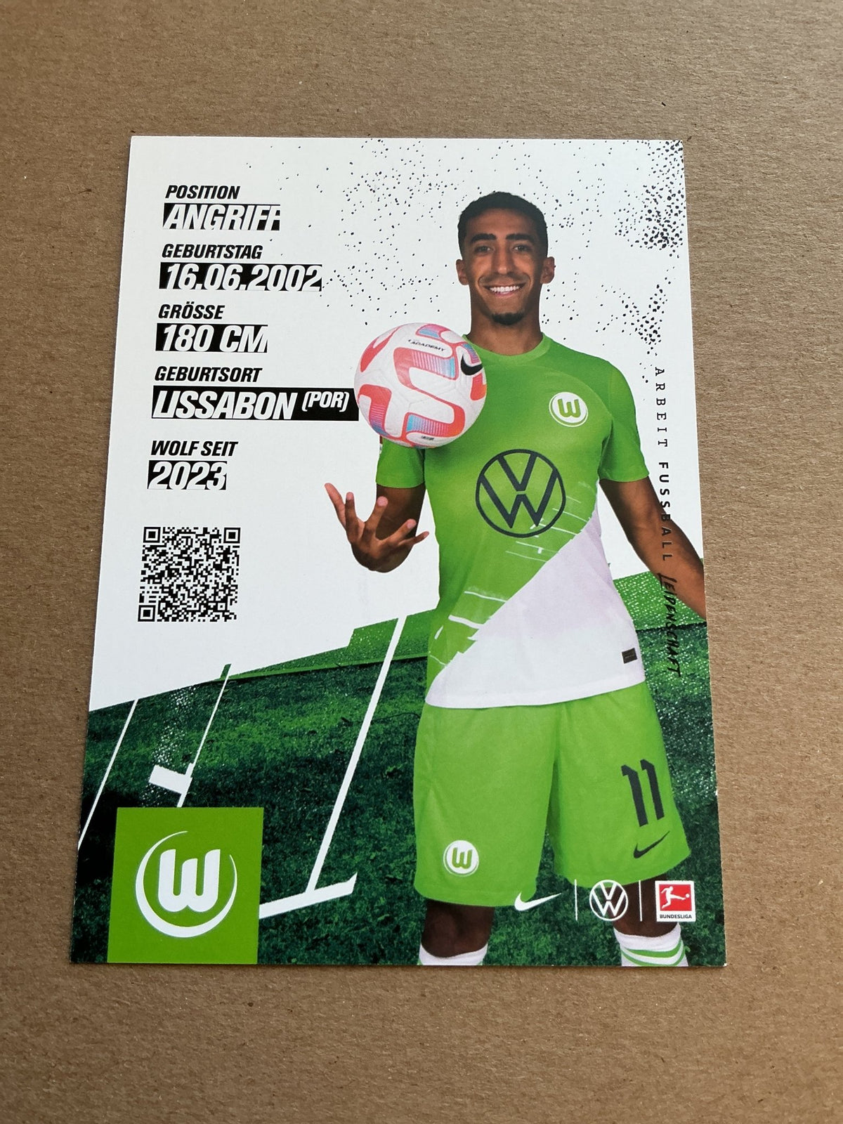 Tiago Tomas, Portugal 🇵🇹 VfL Wolfsburg 2023/24 hand signed - Autographs-World