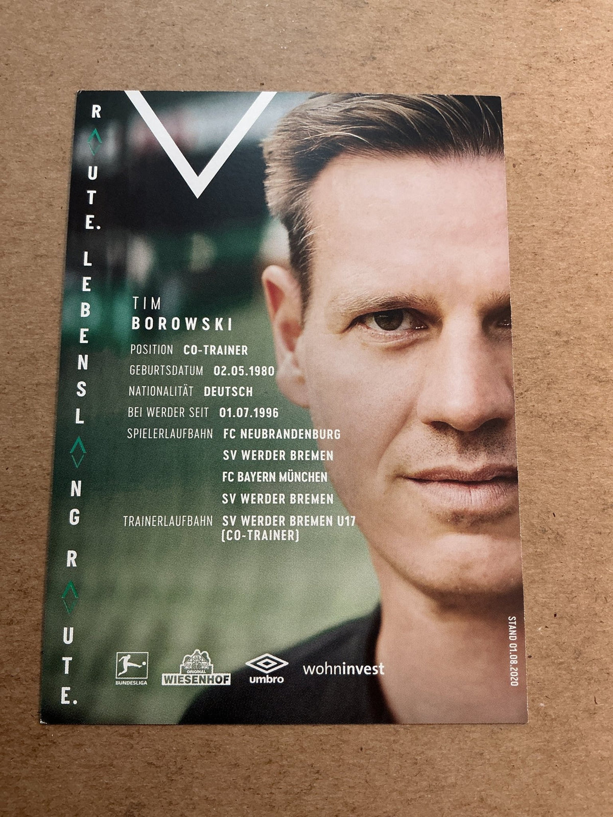 Tim Borowski, Germany 🇩🇪 SV Werder Bremen 2020/21 hand signed - Autographs-World