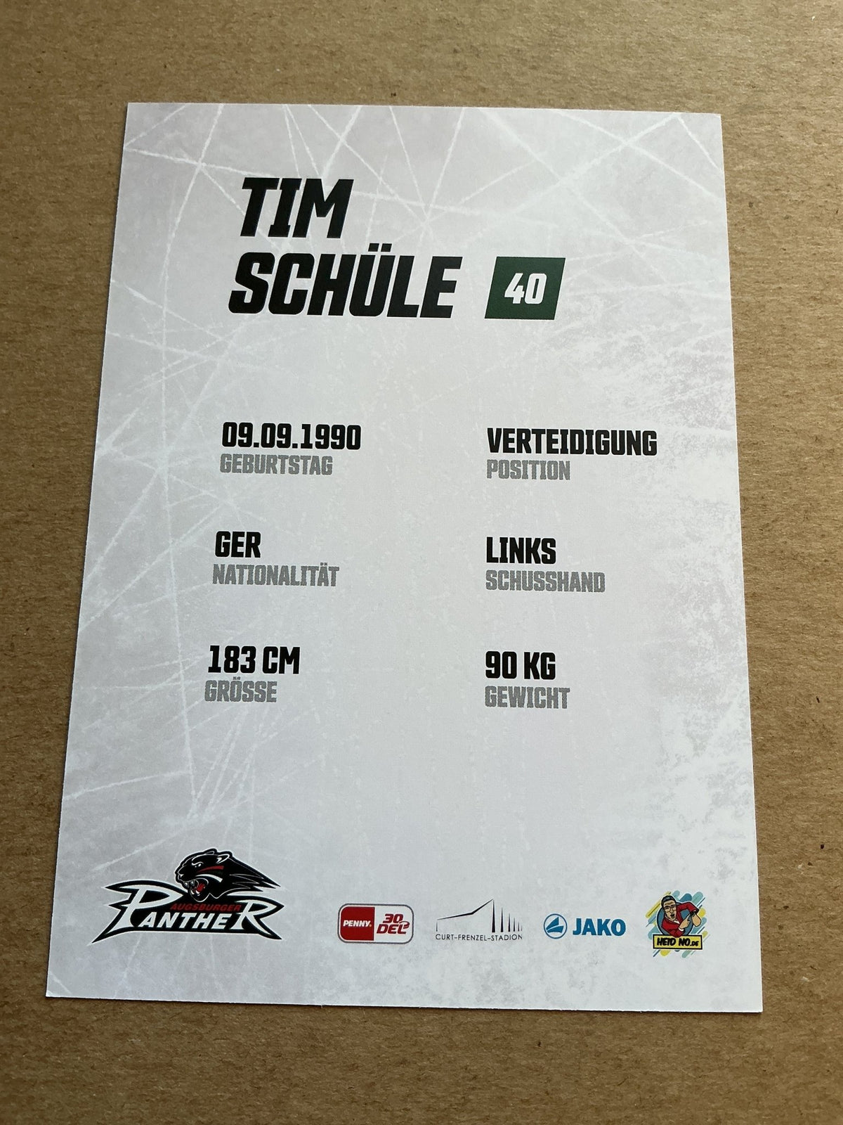 Tim Schüle, Germany 🇩🇪 Augsburg Panther 2023/24 hand signed - Autographs-World