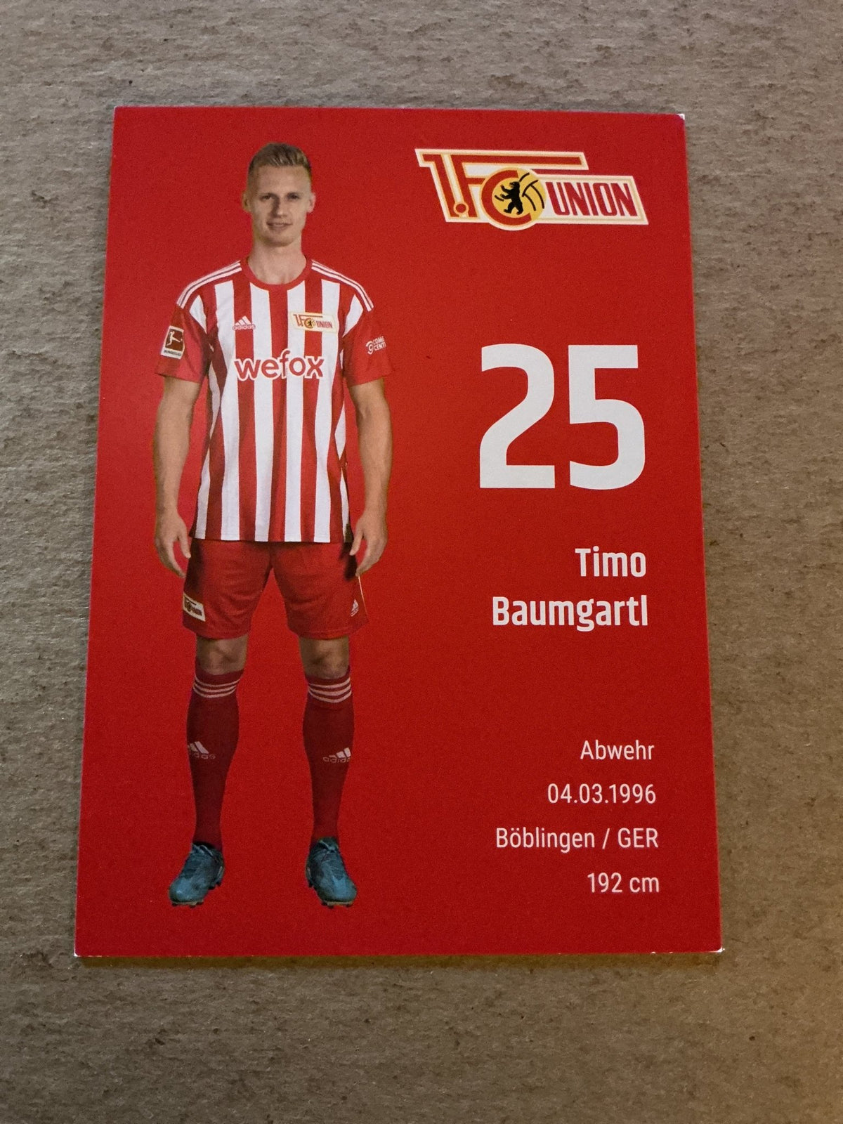 Timo Baumgartl, Germany 🇩🇪 1.FC Union Berlin 2022/23 hand signed - Autographs-World